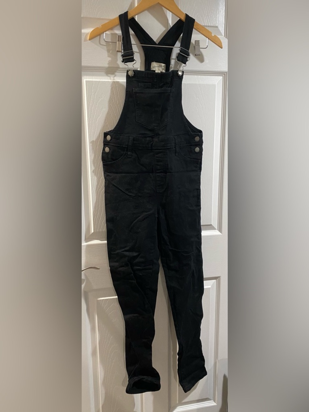 Universal Thread Women’s Black Cotton Jeans Blend Overalls - Size 0 / R